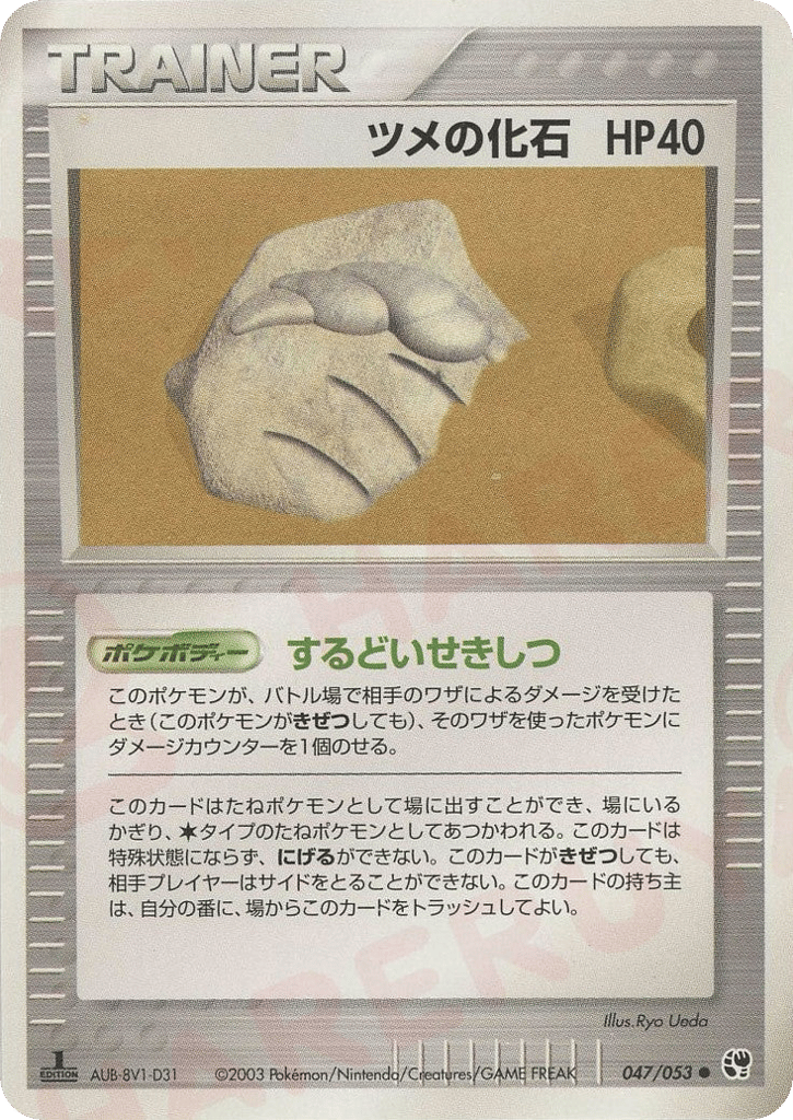 ツメの化石