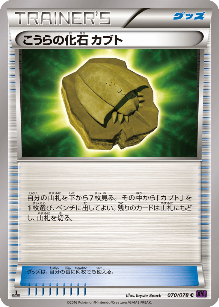 こうらの化石 カブト