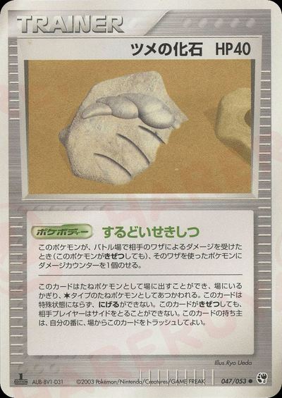ツメの化石