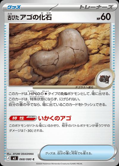 古びたアゴの化石